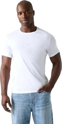 Guess Small Logo T-Shirt kurzarm weiß (Herren)