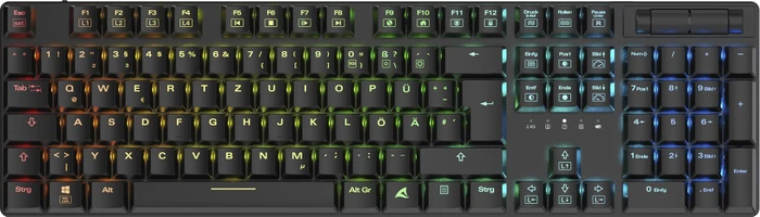 Sharkoon PureWriter W100, schwarz, Huano Low Profile Silent Red, USB, DE