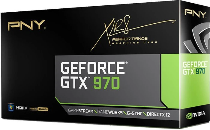 PNY GeForce GTX 970, 4GB GDDR5, DVI, Mini HDMI, 3x mDP