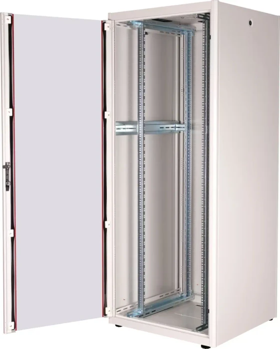 Roline / Secomp Basic 19" Netzwerkschrank 42HE, montiert, Glastür, IP20, RAL 7035, 800mm tief