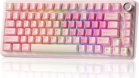 Yunzii B75 Pro, Pink, beige, Cocoa Cream V2, USB/Bluetooth, US