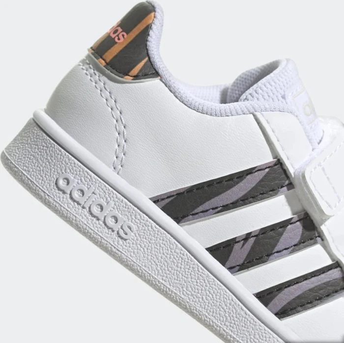 adidas Grand Court Tiger Print cloud white/core black/acid red (Junior)