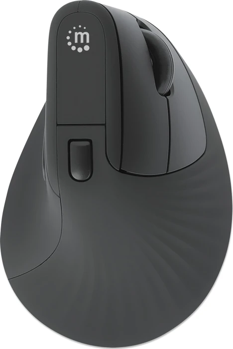 Manhattan Office Pro Vertical Ergonomic Wireless Mouse, schwarz, USB