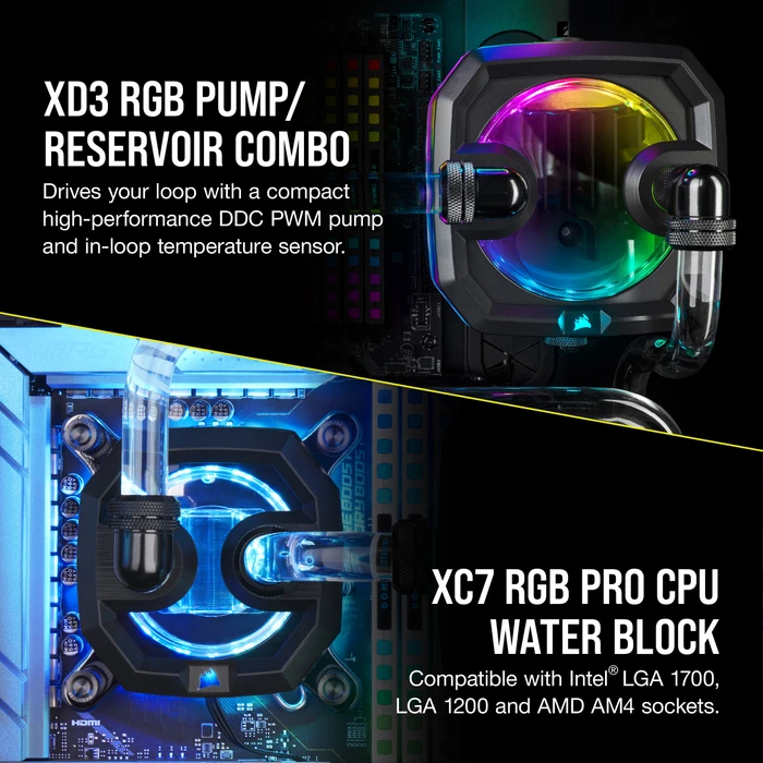 Corsair Hydro X Series iCUE XH303i RGB PRO Custom Cooling Kit, schwarz