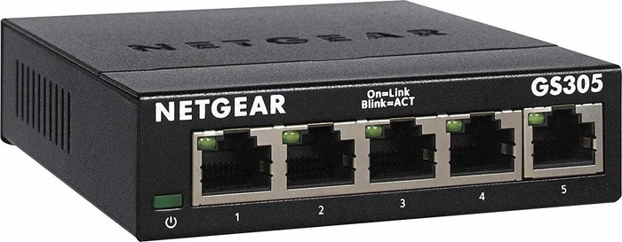 Netgear SOHO GS300 Desktop Gigabit Switch, 5x RJ-45