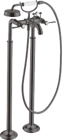 Hansgrohe Axor Montreux 2-Griff Wannenarmatur bodenstehend mit Hebelgriffen brushed black chrome