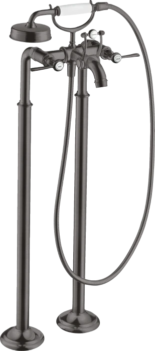 Hansgrohe Axor Montreux 2-Griff Wannenarmatur bodenstehend mit Hebelgriffen brushed black chrome