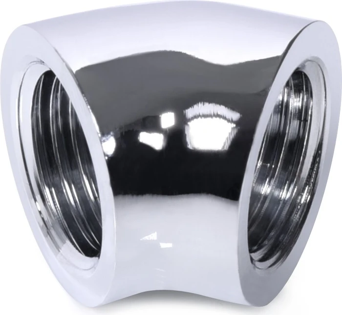 Alphacool Eiszapfen 45° L-Verbinder G1/4" IG auf G1/4" IG, chrome