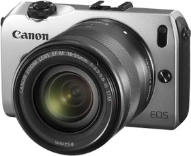Canon EOS M silber mit Objektiv EF-M 18-55mm 3.5-5.6 IS STM
