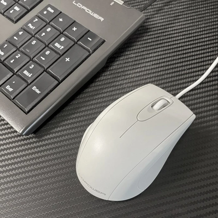 LC-Power M710W Optical Mouse, weiß, USB
