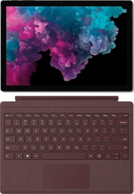 Microsoft Surface Pro 6, Platin, Core m3-7Y30, 4GB RAM, 128GB, Surface Pro Signature Type Cover Bordeaux rot