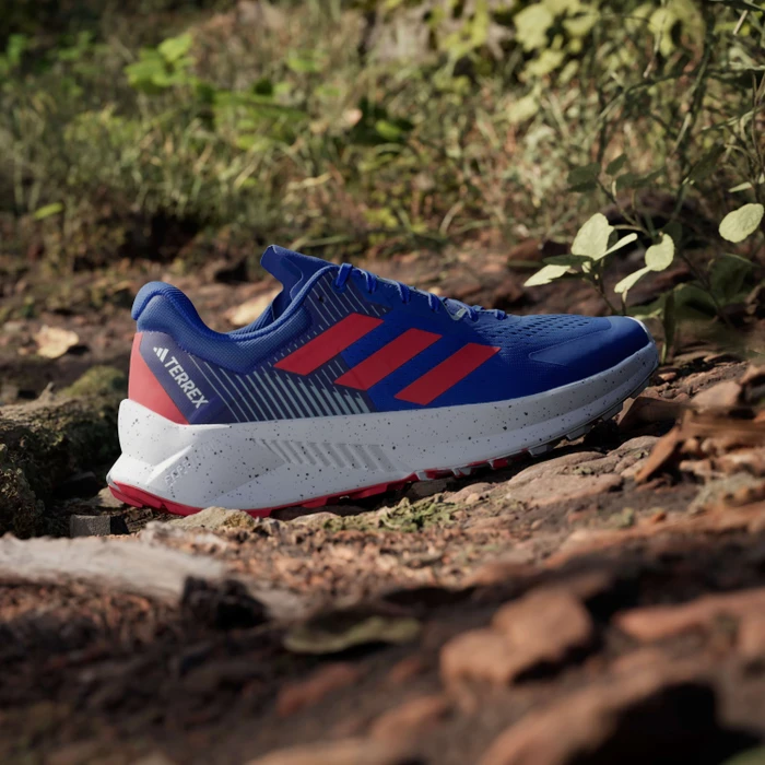 adidas Terrex Soulstride Flow dash grey/pure ruby/semi lucid blue (Herren)