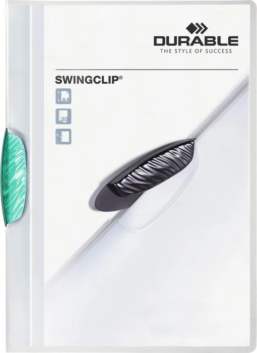 Durable Swingclip Klemmmappe, A4, dunkelgrün/transparent
