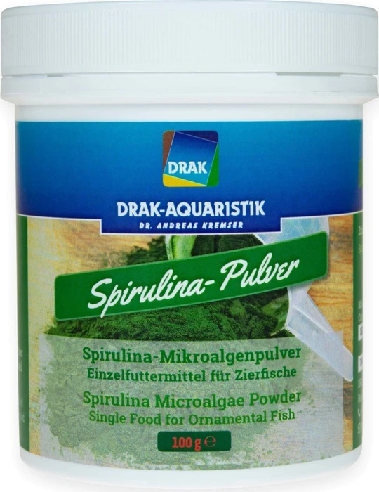 DRAK-Aquaristik Spirulina Mikroalgenpulver, Dose, 100g