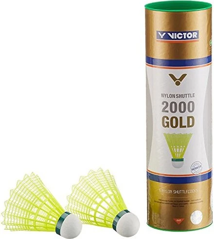 Victor Nylon Shuttle 2000 Badmintonbälle, 6 Stück