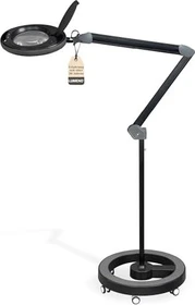 Lumeno LED Lupenleuchte 8513, 3 Dioptrien, 1,75x, mit Rollstativ schwarz/grau