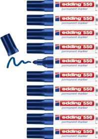 edding 550 Permanentmarker blau, 10er-Pack