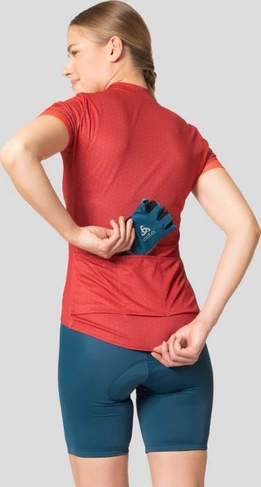 Odlo The Essential Print Trikot kurzarm american beauty/cayenne (Damen)