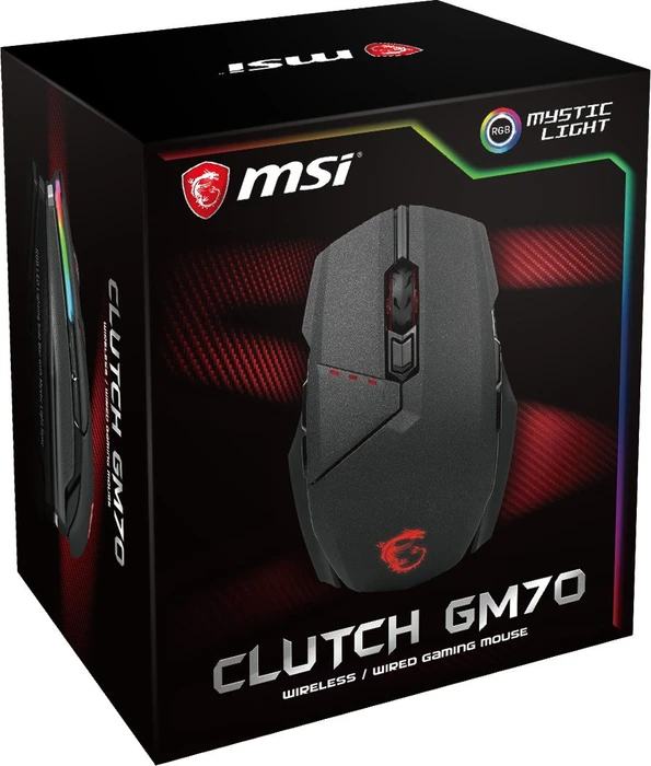 MSI Clutch GM70 Gaming Mouse schwarz, USB