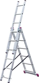 Krause Corda Alu 3-tlg. Teleskop-Mehrzweckleiter, 3x 6 Stufen