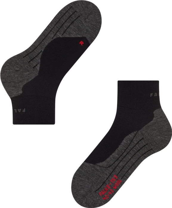 Falke TK5 Wander Wool Short Wandersocken black-mix (Damen)