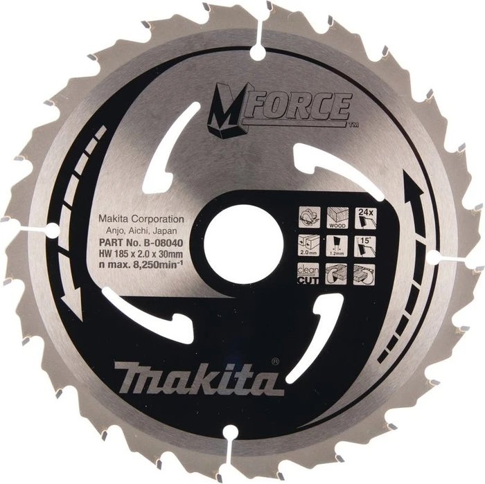 Makita M-Force Kreissägeblatt 24Z, 185x2x30mm, 1 Stück