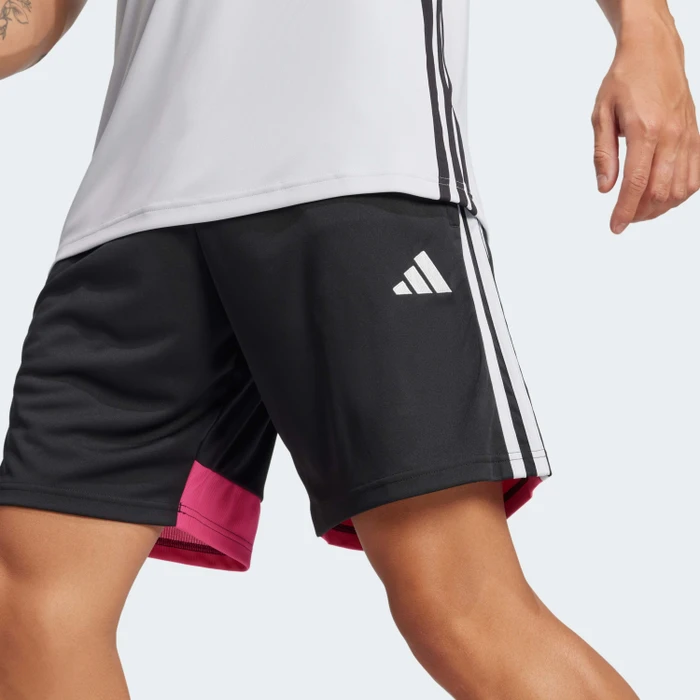 adidas Tiro 25 Essentials Trainingshose kurz black/clear grey/real magenta (Herren)