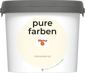 Alpina Farben Pure Farben Wandfarbe cremebeige innen beige, 2.5l