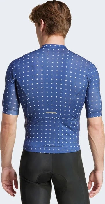 adidas Tempo 3-Streifen Sunshine Mosaic Trikot kurzarm dark blue/wonder silver (Herren)