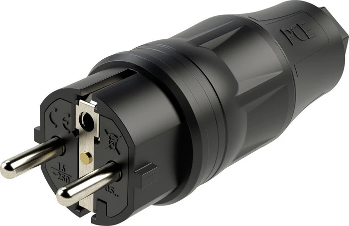 PC-Electric TopTaurus2 Schutzkontaktstecker 2SL IP54 schwarz