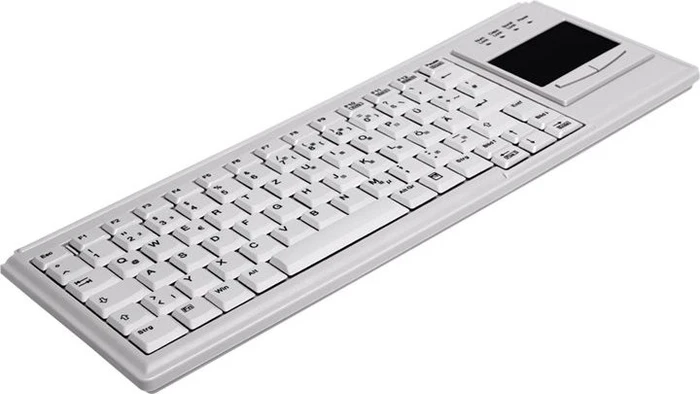 Contour Design Active Key kompakte Tastatur mit Touchpad, weiß, USB, DE