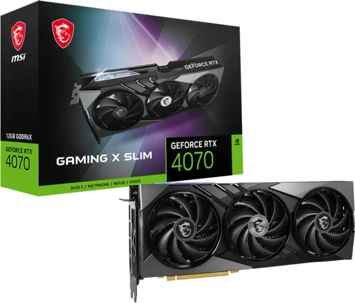 MSI GeForce RTX 4070 Gaming X Slim 12G, 12GB GDDR6X, HDMI, 3x DP