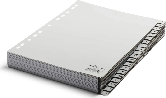 Durable Alphabetregister A4, grau, 20er Teilung