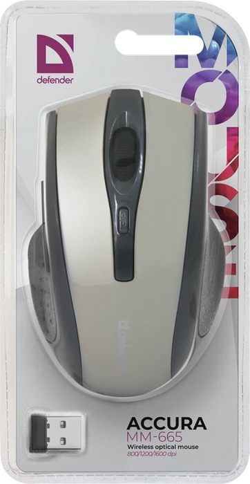Defender Accura MM-665 Wireless Optical Mouse grau, USB