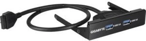 GIGABYTE 2x USB 3.0 Front Panel, 3.5" Multifunktionspanel, schwarz