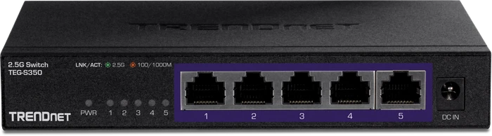 TRENDnet TEG-S Desktop 2.5G Switch, 5x RJ-45