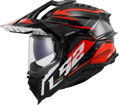LS2 MX701 Explorer Spire schwarz/grau/rot