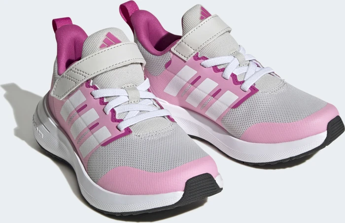 adidas Fortarun 2.0 Cloudfoam Elastic Lace Top Strap grey one/cloud white/beam pink (Junior)