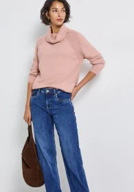 Street One Stehkragen Pullover faded rose mel. (Damen)
