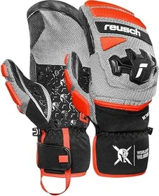 Reusch Worldcup Warrior GS Mitten Skihandschuhe black/silver/fluo red