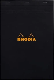 Rhodia Basics Notizblock N°19, A4+, kariert, schwarz, 80 Blatt