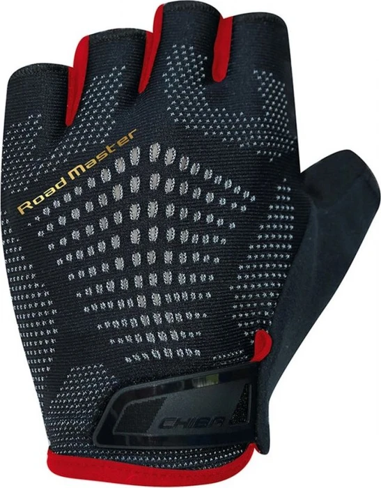 Chiba Road Master Fahrradhandschuhe schwarz/rot