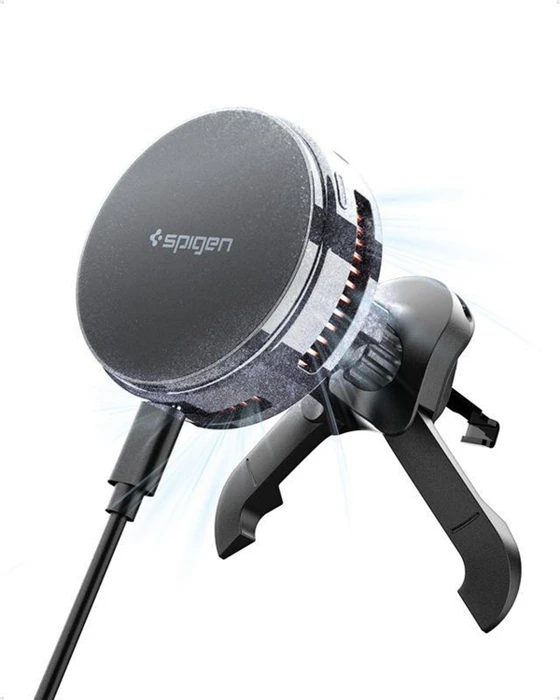 Spigen Essential Qi2.2 Hook Car Mount (Mag Fit) 25W schwarz