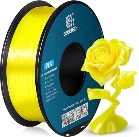 Geeetech PLA Silk, gelb, Spule, 1.75mm, 1.00kg