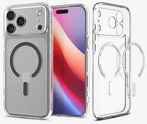 Spigen Ultra Hybrid (MagFit) für Apple iPhone 17 Pro clear graphite
