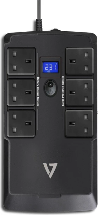 V7 UPS Desktop, 750VA, USB, UK