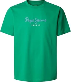 Pepe Jeans Logo Regular Fit T-Shirt kurzarm pop green (Herren)
