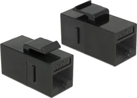 DeLOCK Keystone Modul RJ-45 Buchse via RJ-45 Buchse Cat6, schwarz