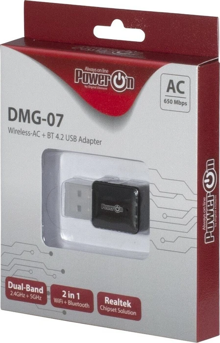 Inter-Tech PowerOn DMG-07, 2.4GHz/5GHz WLAN, Bluetooth 4.2, USB-A 2.0