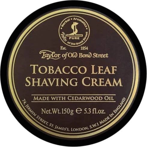 Taylor of Old Bond Street Tobacco Leaf Rasiercreme, 150g
